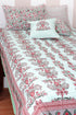40s Cotton Pillow Cover in Floral Print